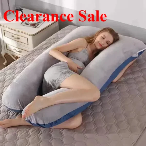 kf-S0e8cfe3287f44760a0b2667fc614ea32o Oreiller de Grossesse Cocoon U – Soutien Latéral et Détente 3-en-1