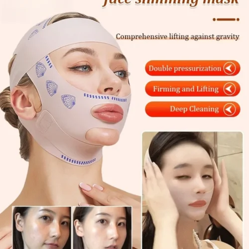 V-Lift Mask™ – Bande Raffermissante Menton & Joue Anti-Rides