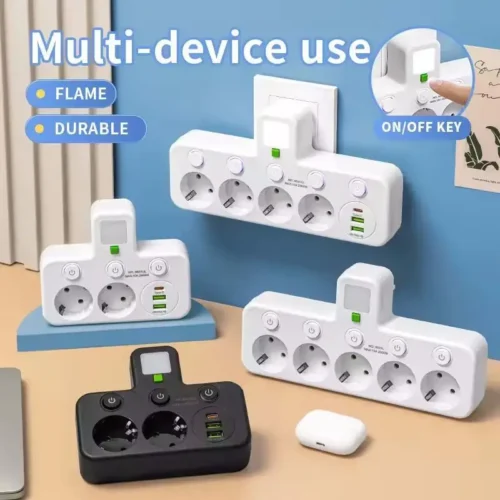WallCharge 4X Fusion™ — Multiprise murale 4 prises + USB-A & USB-C