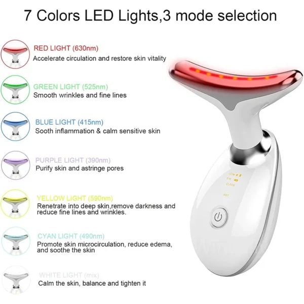 DermaLift™ – Masseur Facial LED 7 Couleurs Anti-Rides & Double Menton