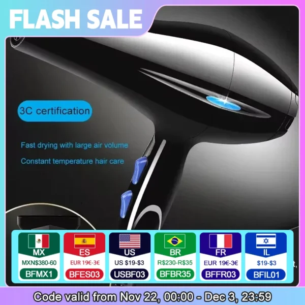 kf-S9aed3e3d3d2842eda7153f6318b858bcj ZenDry – Sèche-Cheveux Ionique Compact Sans Moteur