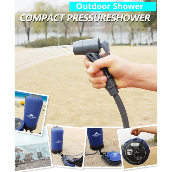 kf-Sea9dd8537b2c44d7889a94cd1cb00353w Douche Portable OutdoorFlow - Sac à Eau Gonflable avec Pompe à Pied