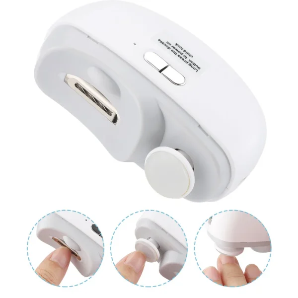 Coupe-ongles électrique LED automatique - Pédicure précise pour adultes et bébés