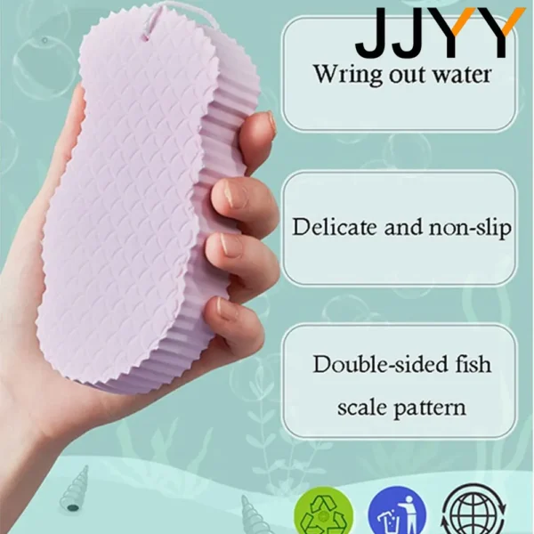 JJYY Éponge Magique 3D pour Enfants – Éponge de Bain Exfoliante Peeling Peau Morte